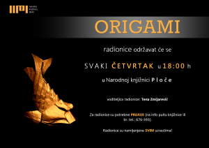 obavijest - radionice četvrtkom