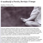 O meditaciji u Poreču, Rovinju i Umagu