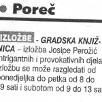 Izložbe: Gradska knjižnica Poreč