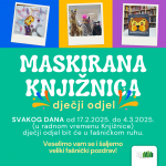 Maskirana knjižnica na dječjem odjelu