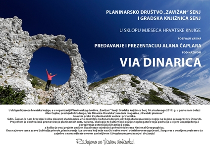 VIA DINARICA USKORO U GRADSKOJ KNJIŽNICI SENJ