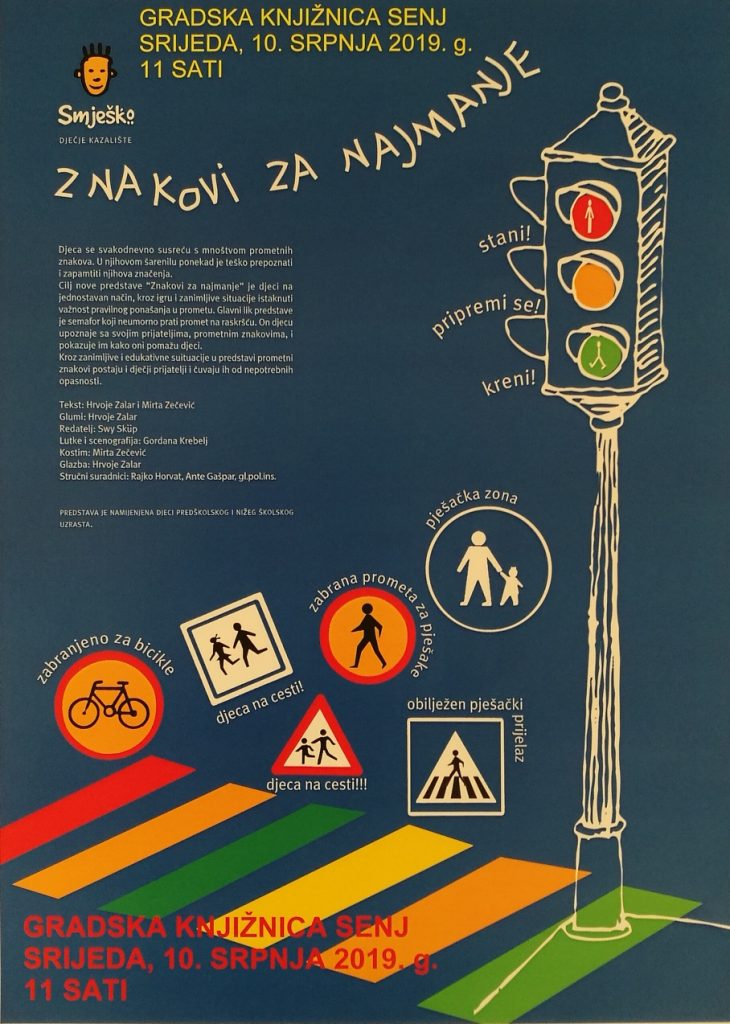 DJEČJA KAZALIŠNA PREDSTAVA-“ZNAKOVI ZA NAJMANJE”-NAJAVA