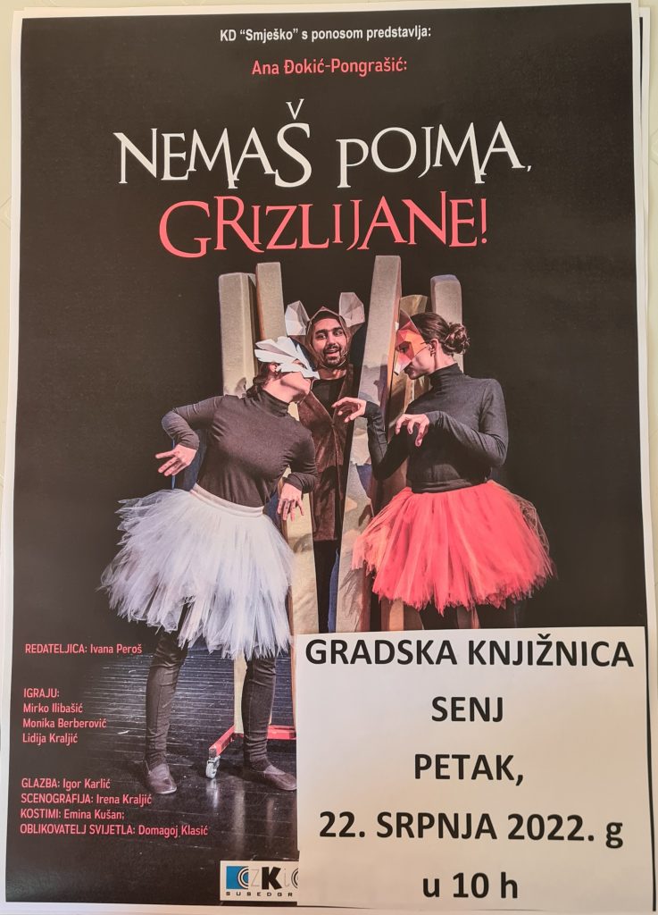 DJEČJA PREDSTAVA “NEMAŠ POJMA, GRIZLIJANE”