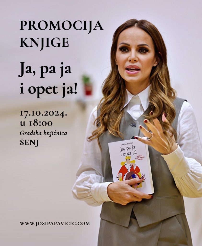 PREDSTAVLJANJE KNJIGE „JA, PA JA I OPET JA“ JOSIPE PAVIČIĆ-najava