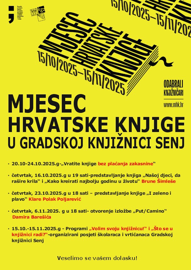 MJESEC HRVATSKE KNJIGE U SENJSKOJ KNJIŽNICI