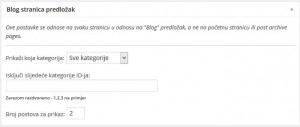 Genesis okvir blog stranica predložak u zaslonu opcije tem