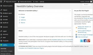 Zaslon NextGEN Gallery