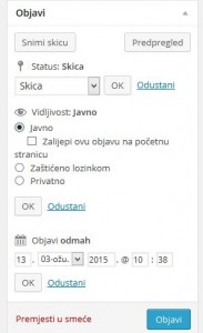 Prikaz okvira objavi 
