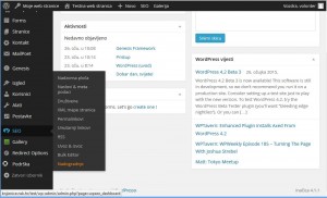 Yoast WordPress SEO izbornik