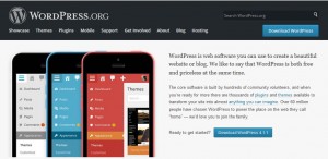 PrintScreen početne stranice WordPress.org