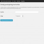 Dodavanje novih korisnika stranice