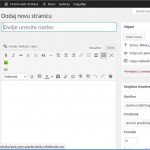 Uređivanje nove stranice