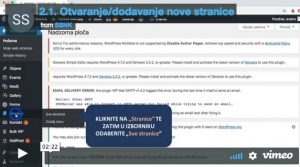 2. 1. Otvaranje nove stranice